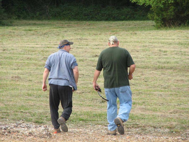 2007 - Me and Mike Griffin ("Brawny Bear") heading out to place a temporary geocache during the Busch Wildlife Outdoor Expo.