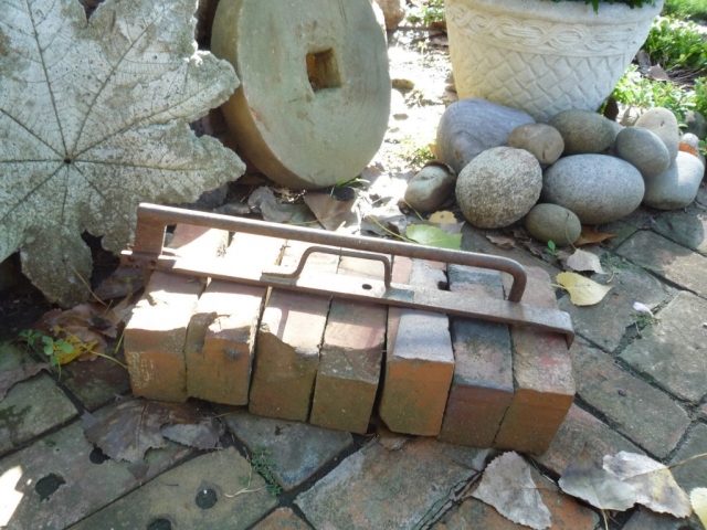 Annette kept a few antiques, such as a contraption to move bricks around the brickyard.