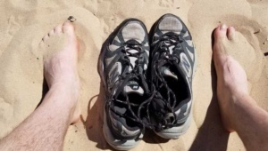 June 13, 2018 - Ludington, MI - Paul's toes in sand