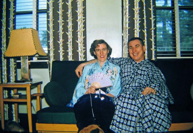 1957 - Helga and Walt in Hamadera, Japan