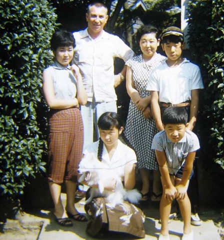 1957 - Walt with Japanese family