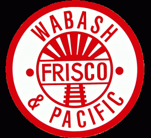Wabash, Frisco, And Pacific (W. F. P.) railroad logo.