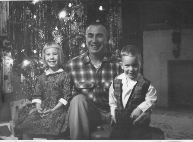 Early 1960s - Barb, Walt, Paul.  Christmas in Clovis, New Mexico