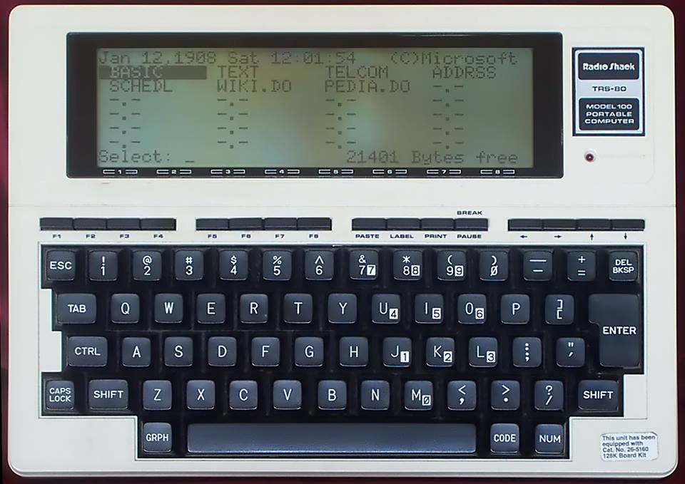 Tandy Model 100. I programmed in BASIC to read caliper data from the serial port. Data was later transferred to a desktop PC for analysis.