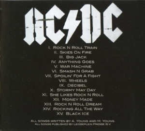 AC/DC - Album Cover (back)