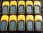 10 yellow Garmin eTres GPS receivers purchased by SLAGA
