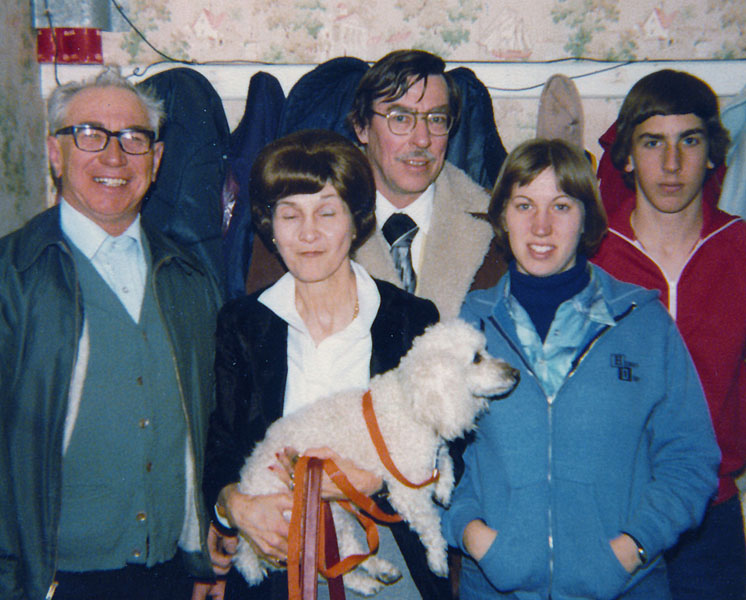 Late 1970s - Luck, Wisconsin. - Walt, Alice, Vern, Barb, Paul.