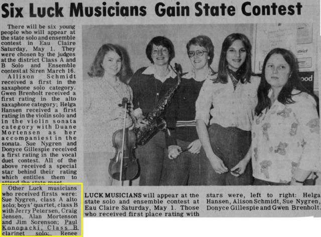 Solo and Ensemble Contest - First Place for Clarinet Solo Solo and Ensemble Contest - First Place for Clarinet Solo