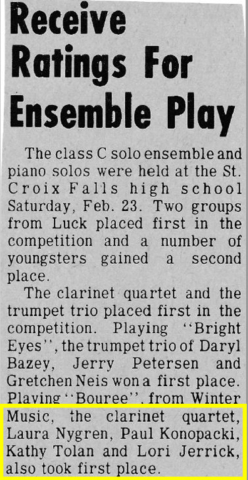 Clarinet Quartet - First Place Clarinet Quartet - First Place