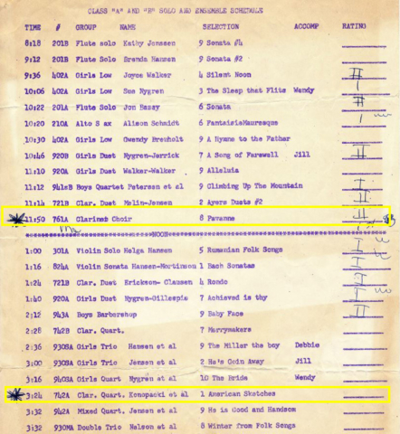 Solo and Ensemble Contest - Schedule Solo and Ensemble Contest - Schedule