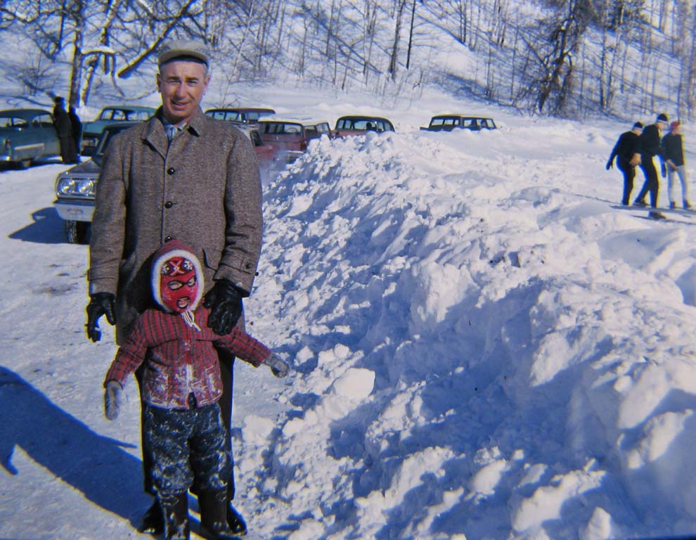 1965 - Duluth, Minnesota.  Walt and Paul at skating rink.