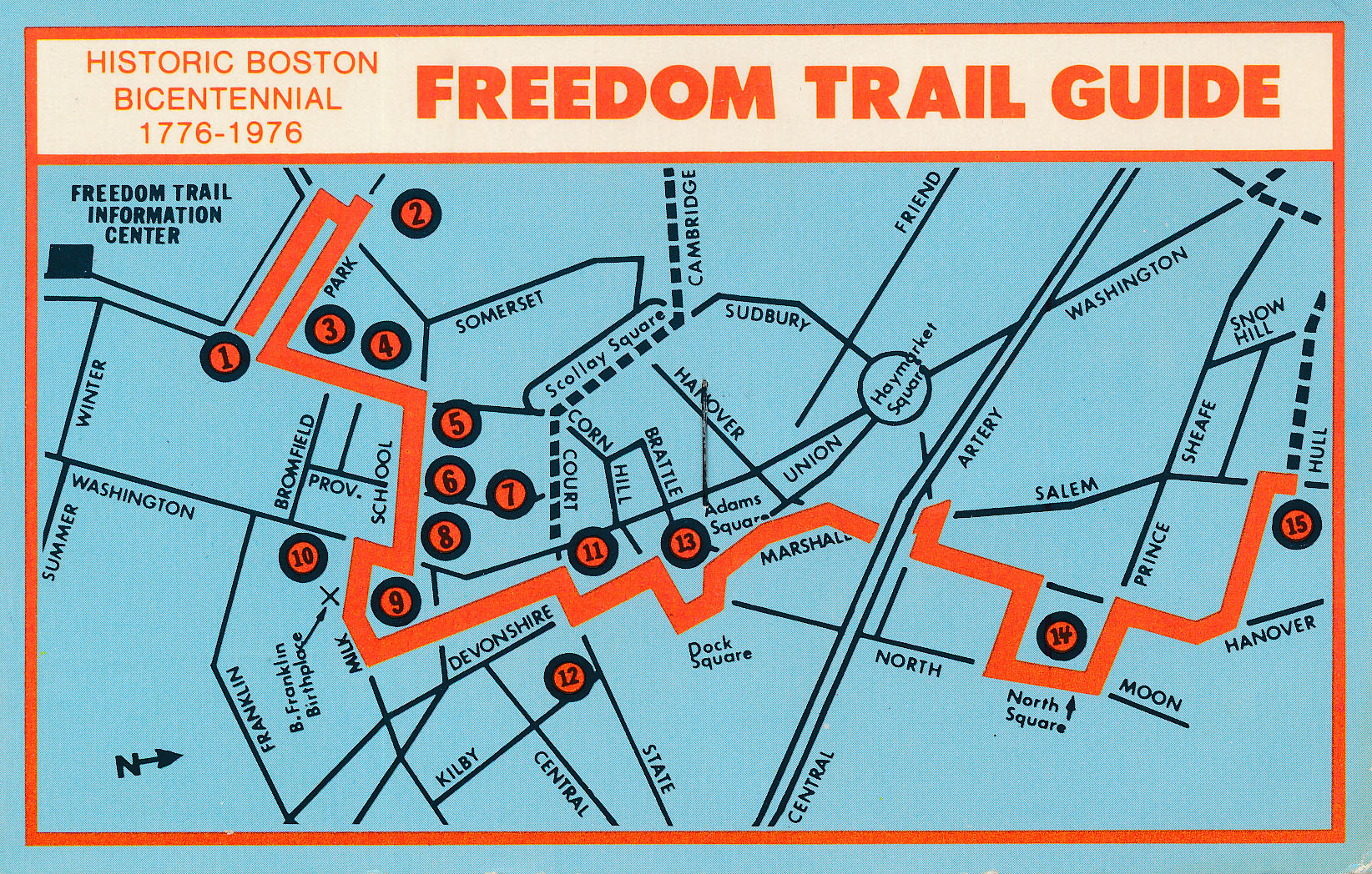 1976 Bicentennial Heritage Tour - Freedom Trail Guide