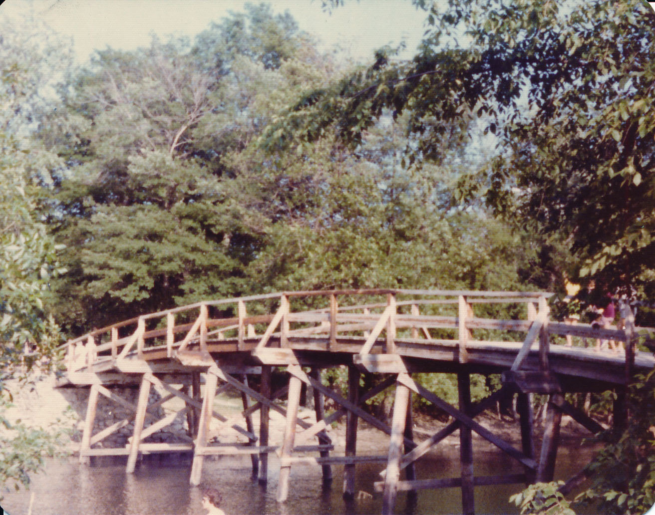 1976 Bicentennial Heritage Tour - Old North Bridge where the "shot heard 'round the world" was fired.