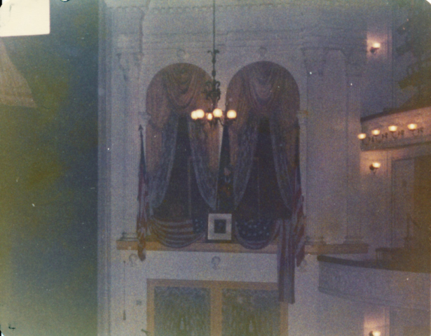 1976 Bicentennial Heritage Tour - Where Lincoln was shot in Ford's Theater.