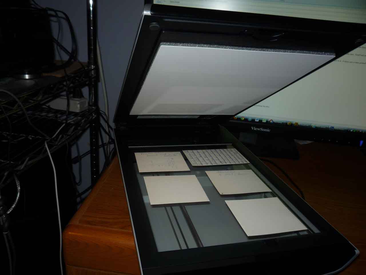 We started the digitization process.  We came up with a naming convention that works pretty good to this day.  It allows us to cross-reference the digital image with the physical original item.