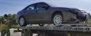 June 12, 2018 - My car being towed to repair shop