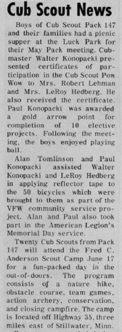 Troop 147 Newspaper Article about activities