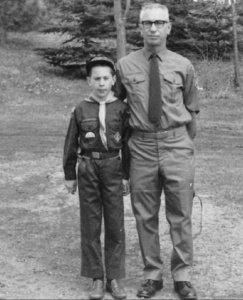 LuckWI_Troop147_PaulAndWaltKonopacki_ScoutUniforms_LuckHouseDriveway