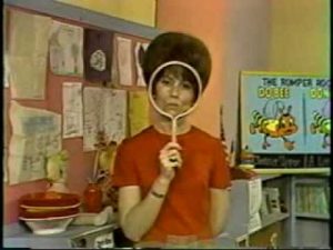 Missy Betty with her magic mirror