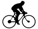 black-n-white - Man on bicycle