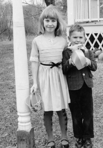 Easter Sunday. My toy gift was a plastic boat. "Boy Teddy Bear" sitting inside.