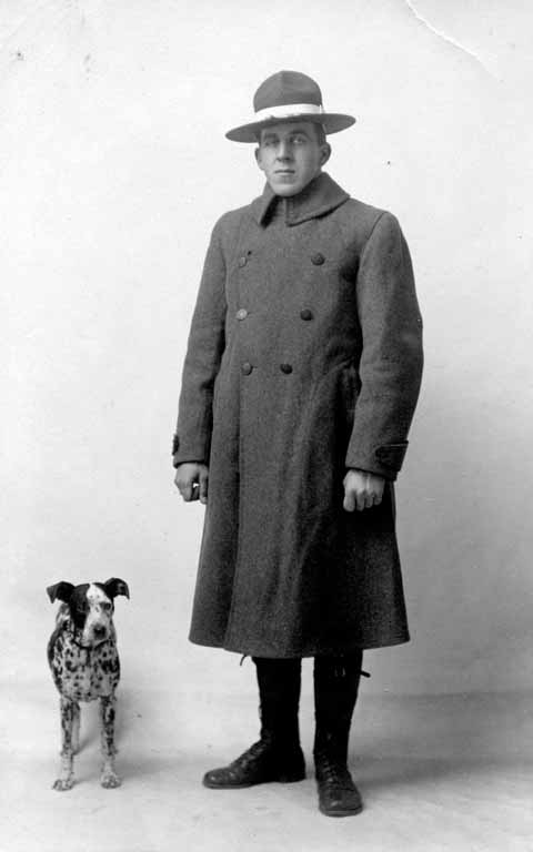 Fred Nissager in his WWI military uniform.