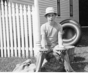 Paul showing cucumbers - Late 1970s