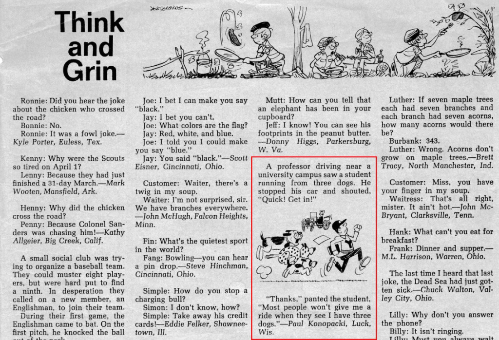 Boys Life - Think and Grin Joke #2