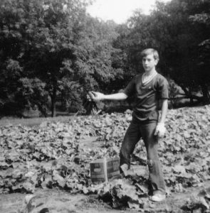 Paul picking cucumbers - Late 1970s
