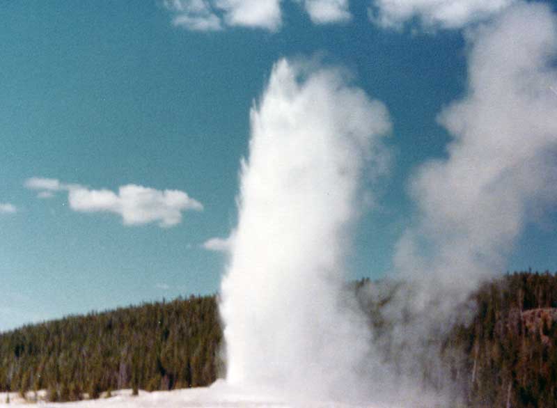 1978. Old Faithful. Yellowstone National Park, Wyoming.