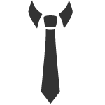 Clip art of collar and tie.